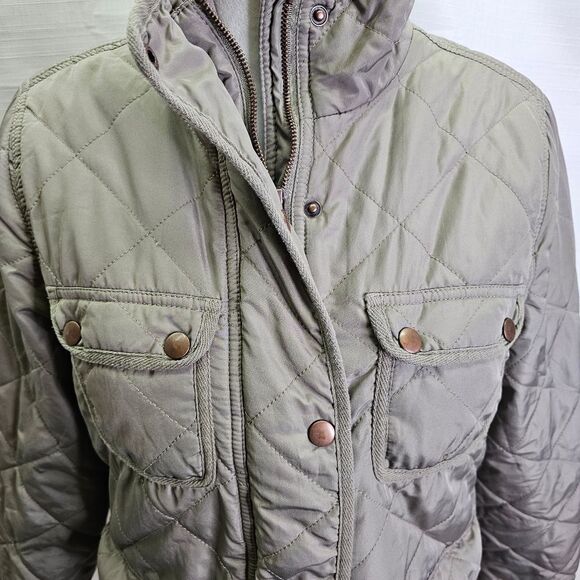 Altar'd State Tan Sherpa Lined Puffer Jacket Size Medium - Picture 4 of 12